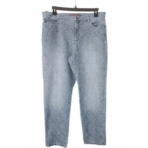 Gloria Vanderbilt Amanda Ankle Star Patterned Jeans Size 16